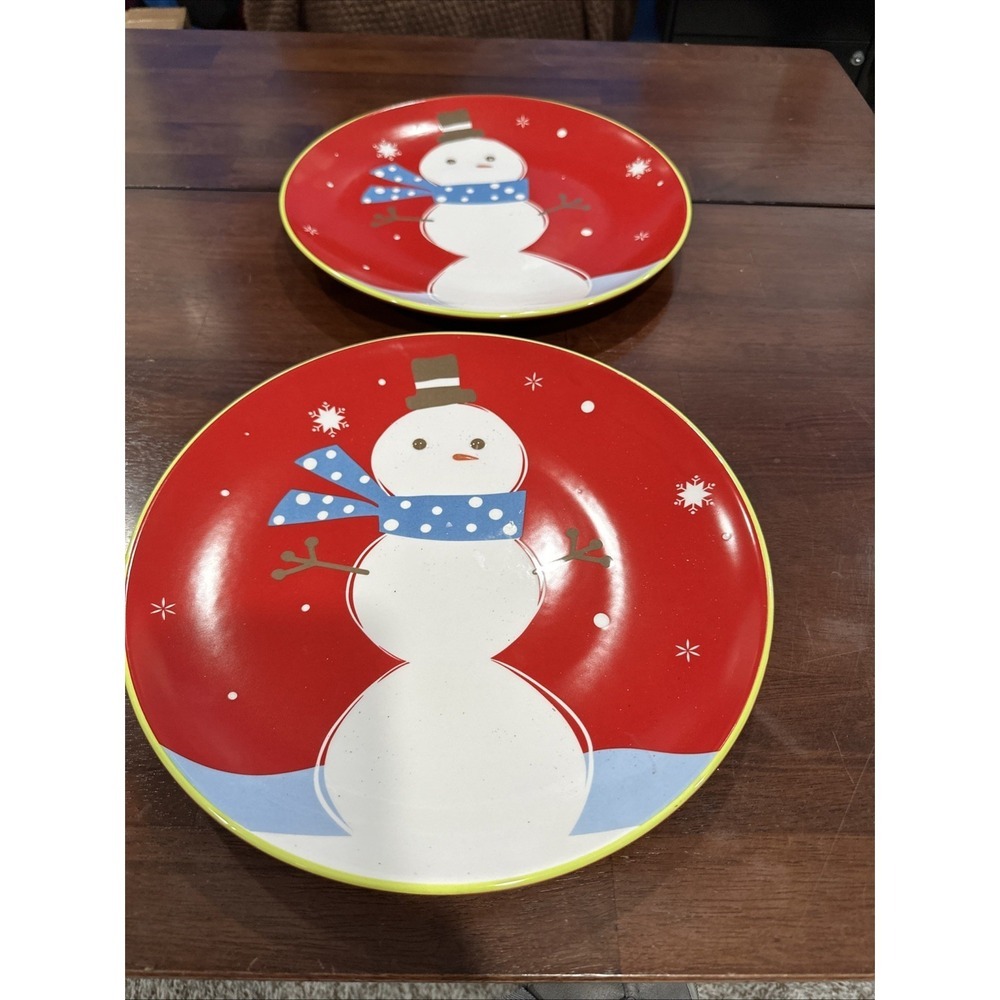 Target Home‎ Holiday 08 Snowman Be Merry  Dinner Plate  11.25"